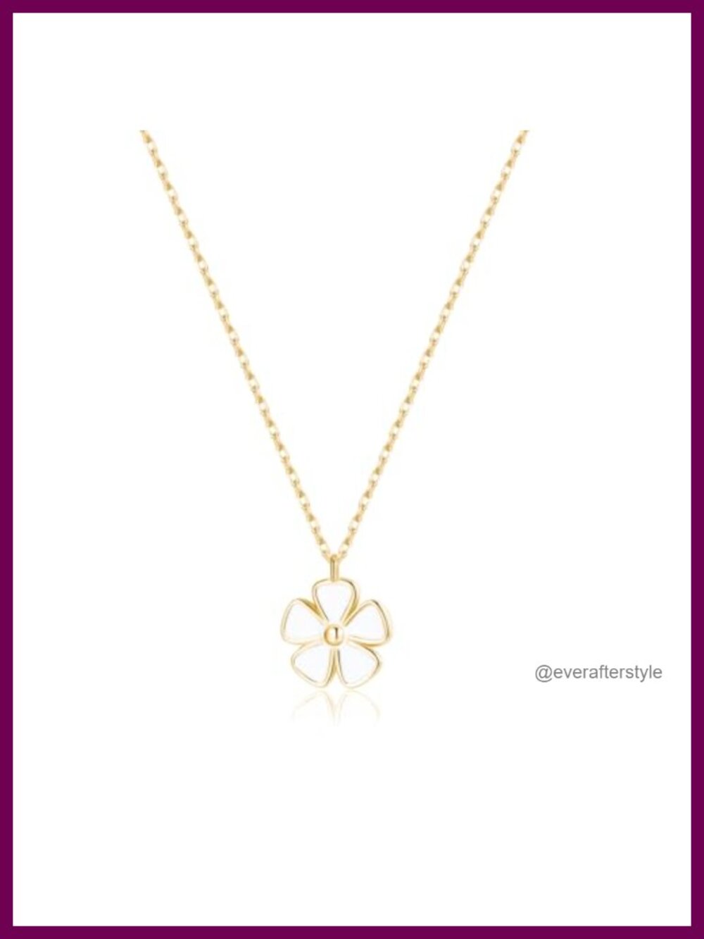 Sterling Silver White Floral Choker Necklace Flower Pendant